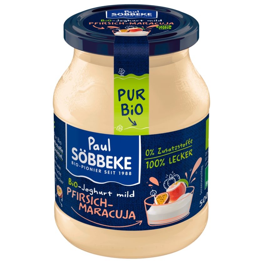 Paul Söbbeke Bio-Joghurt mild Pfirsich-Maracuja 500g